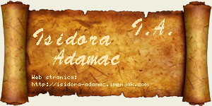 Isidora Adamac vizit kartica